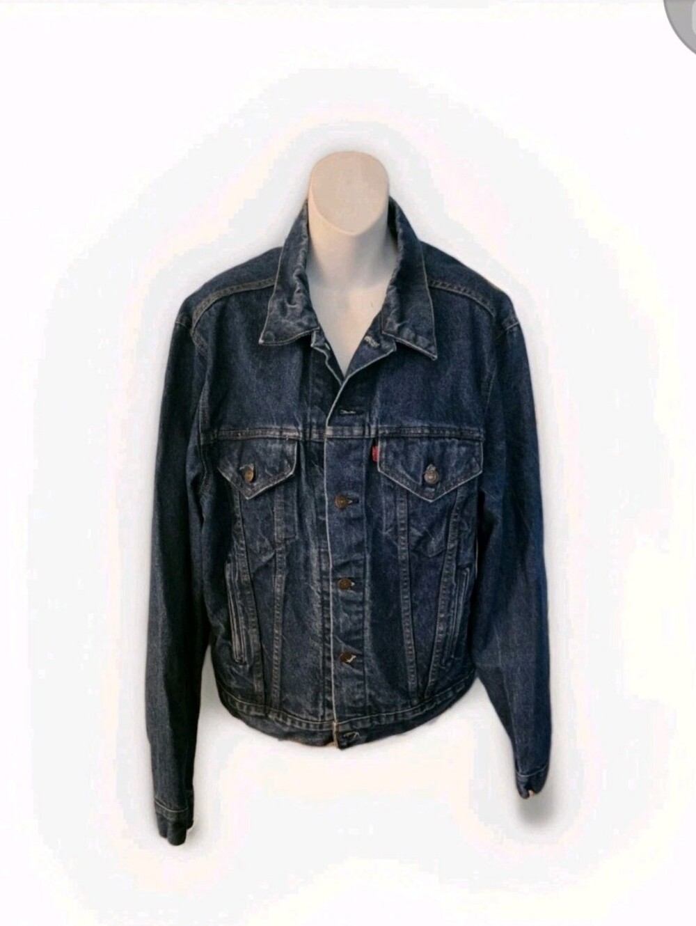 Levi's Dark Blue Denim Bomber Jacket Unisex